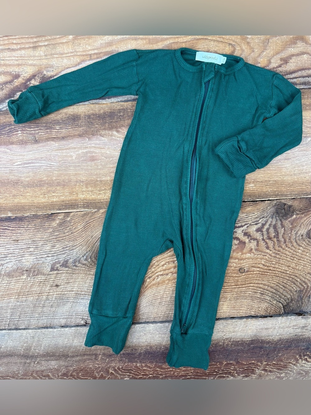 Small Shop Bamboo Waffle Green Sleeper